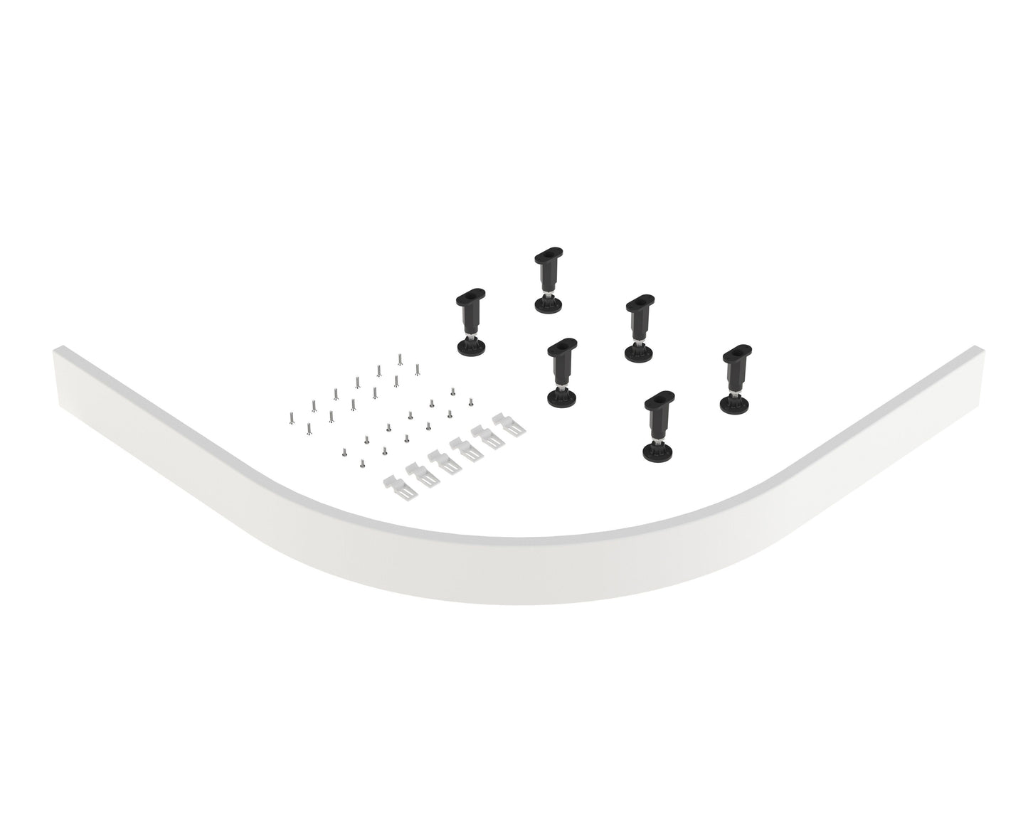 Nuie 1000mm White Curved Leg Set & Plinth Kit