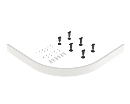 Nuie 1000mm White Curved Leg Set & Plinth Kit