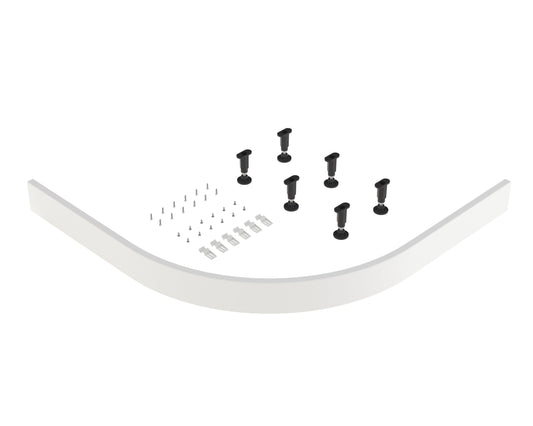 Nuie 1000mm White Curved Leg Set & Plinth Kit