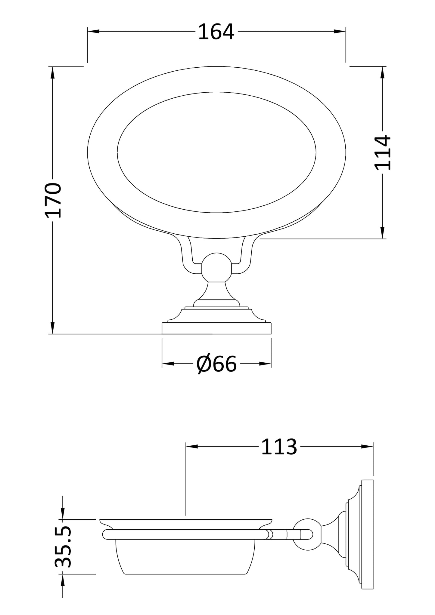 Hudson Reed Chrome White Standpipes