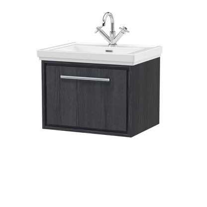 Lille 600mm Wall Hung Single Drawer Vanity with Basin - 1 Tap Hole