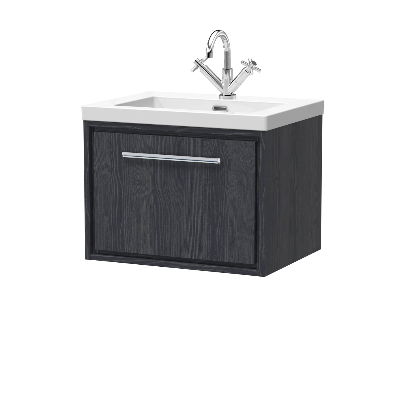 Lille 600mm Wall Hung Single Drawer Vanity with Basin - 1 Tap Hole