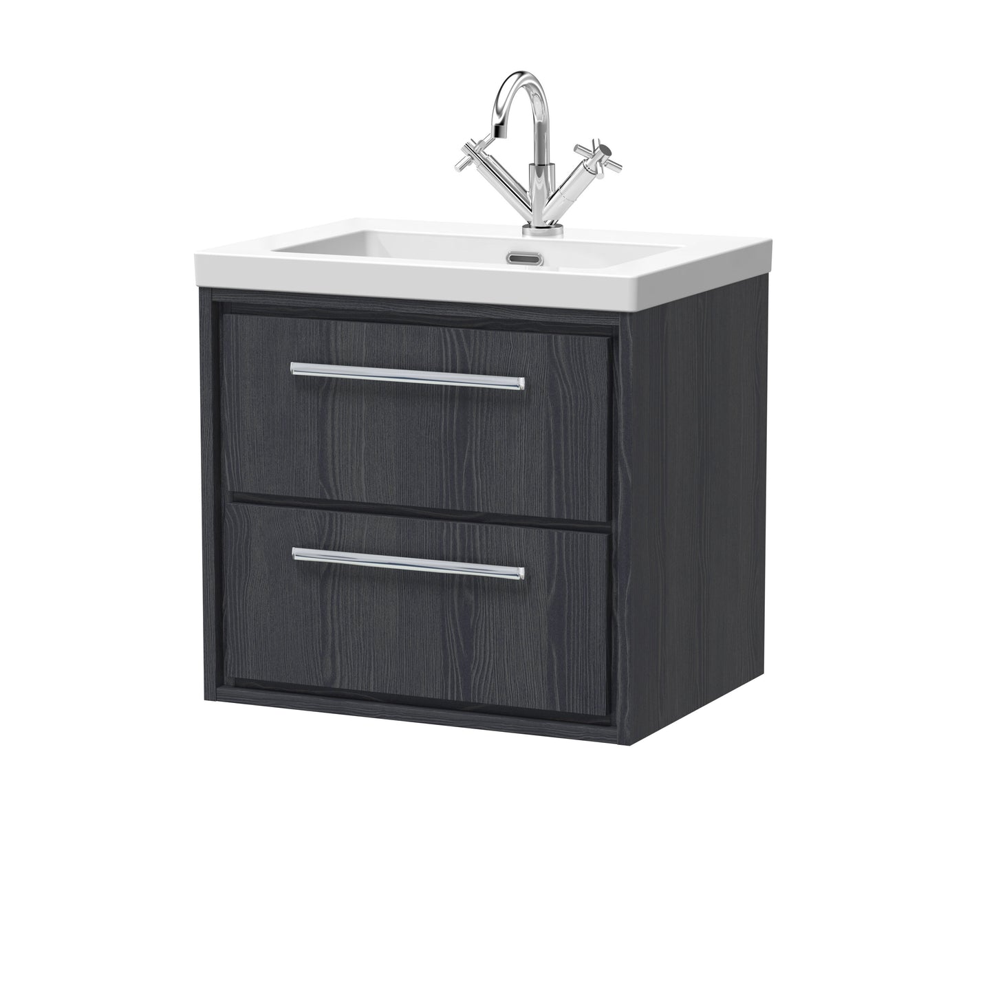Lille 600mm Wall Hung 2-Drawer Vanity with Basin - 1 Tap Hole