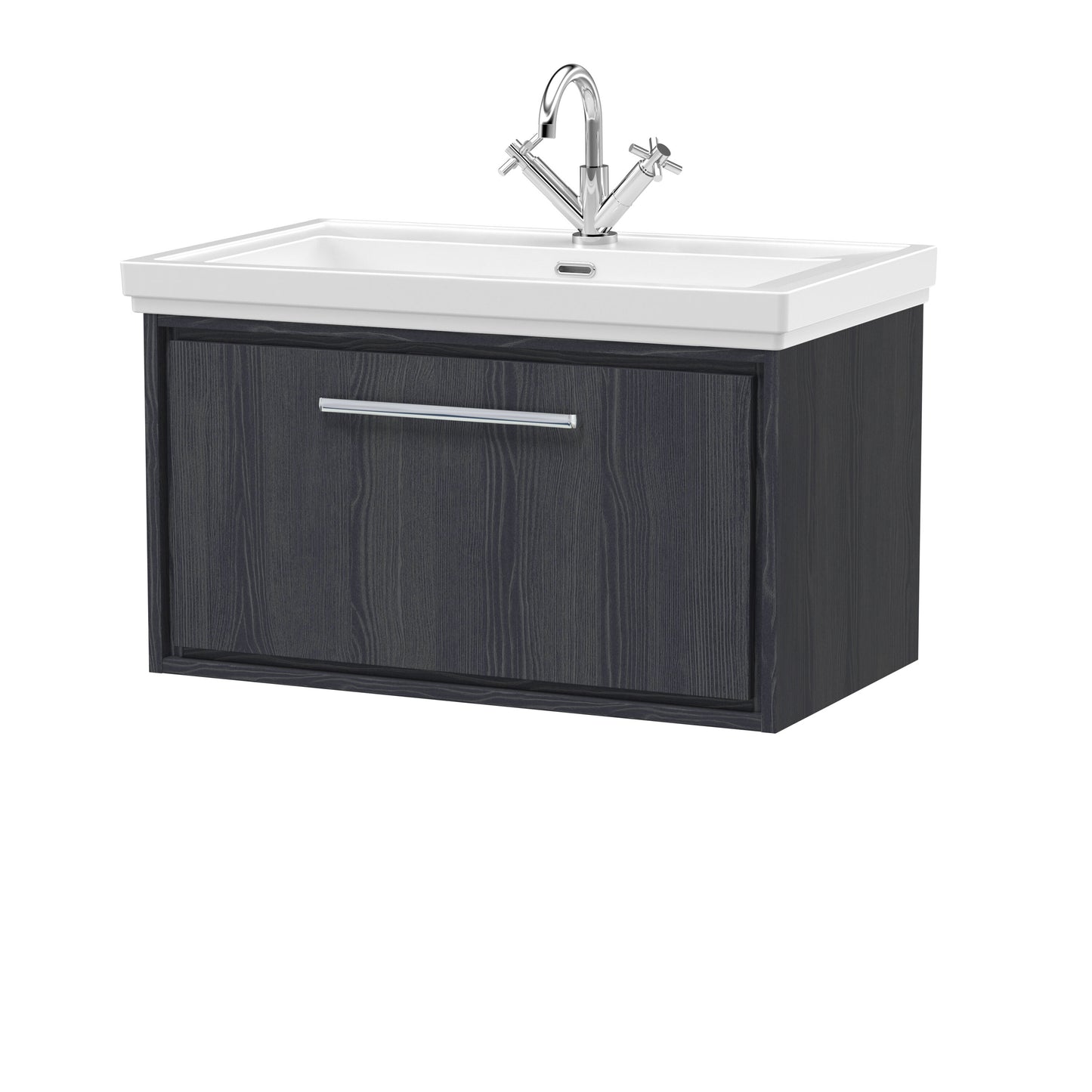 Lille 800mm Wall Hung Single Drawer Vanity with Basin - 1 Tap Hole