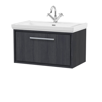 Lille 800mm Wall Hung Single Drawer Vanity with Basin - 1 Tap Hole