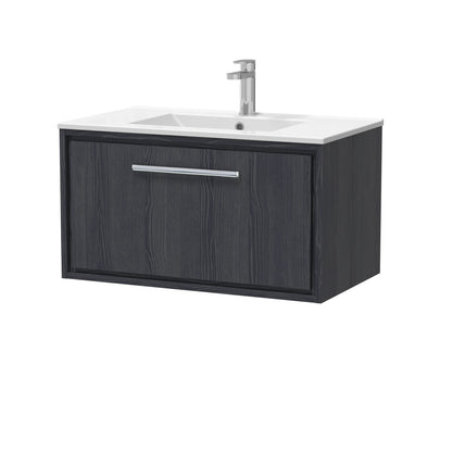 Lille 800mm Wall Hung Single Drawer Vanity with Basin - 1 Tap Hole