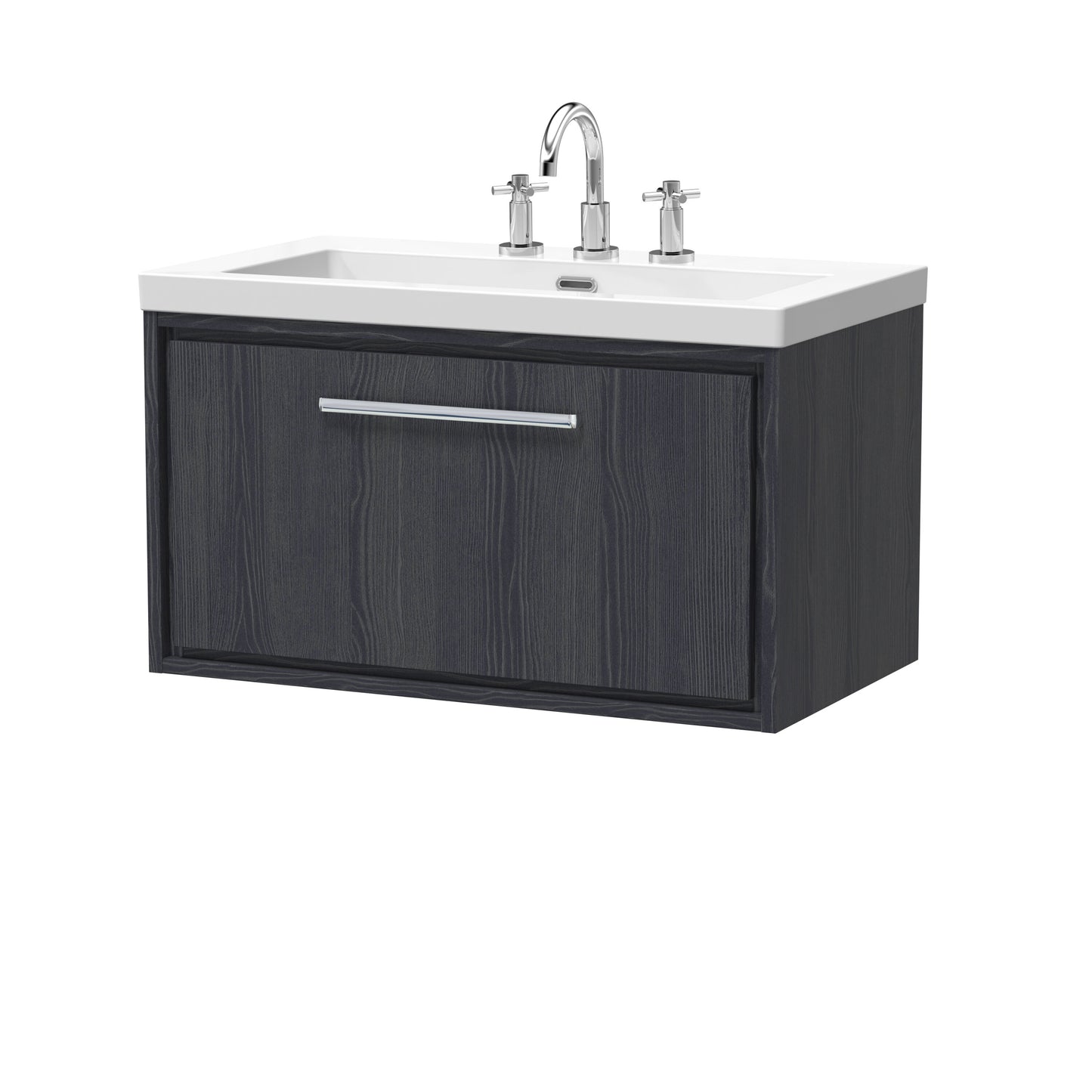 Lille 800mm Wall Hung Single Drawer Vanity with Basin - 3 Tap Hole