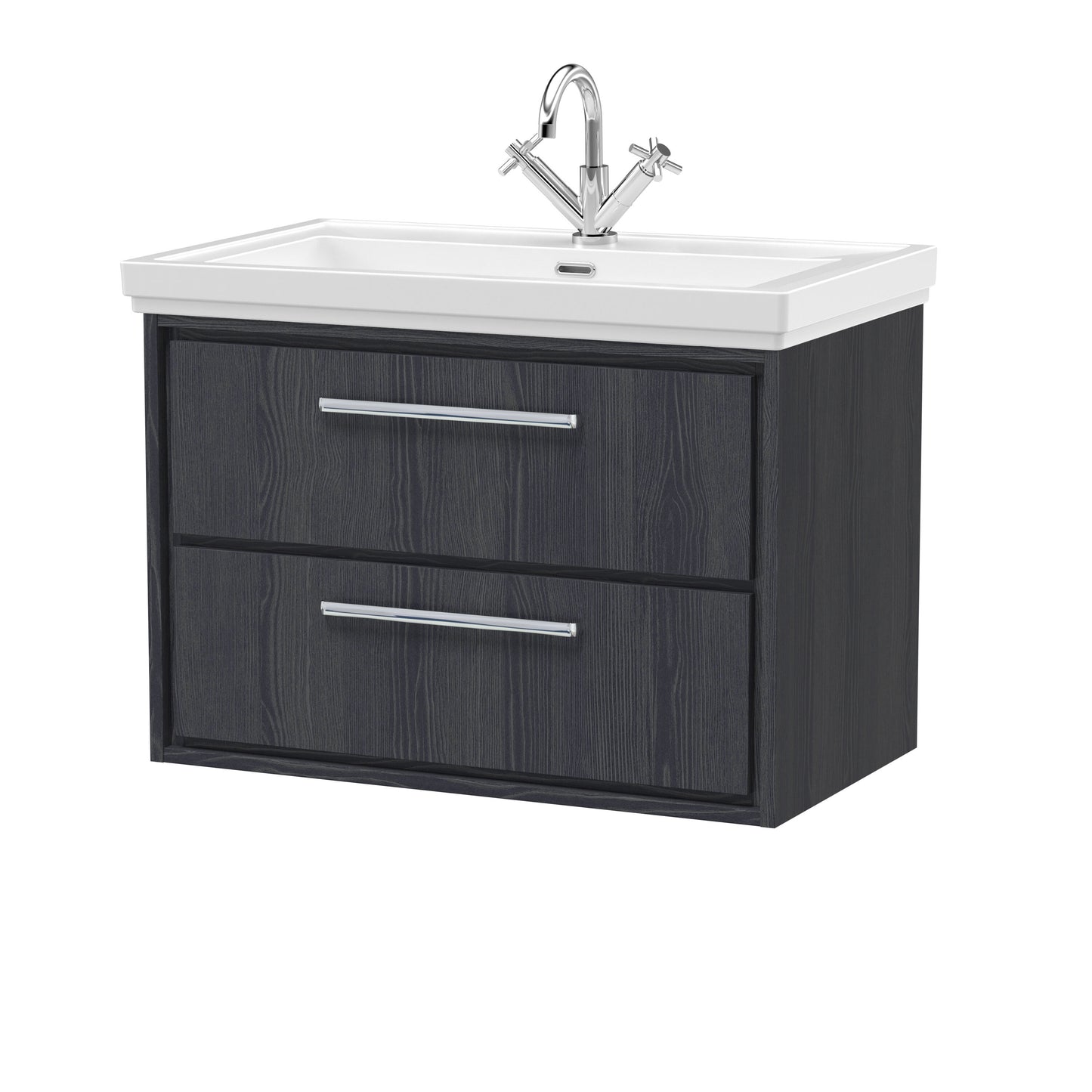Lille 800mm Wall Hung 2-Drawer Vanity with Basin - 1 Tap Hole