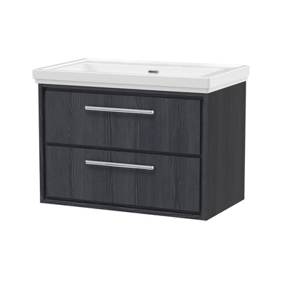 Lille 800mm Wall Hung 2-Drawer Vanity with Basin - 0 Tap Hole
