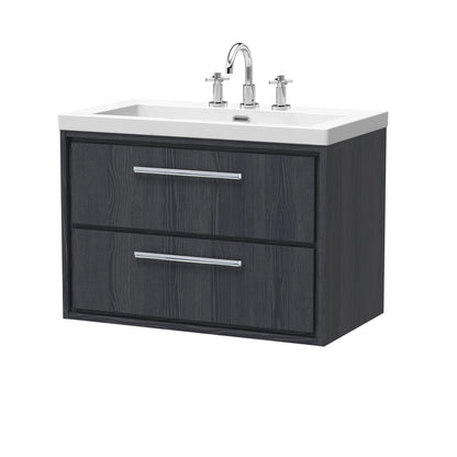 Lille 800mm Wall Hung 2-Drawer Vanity with Basin - 3 Tap Hole