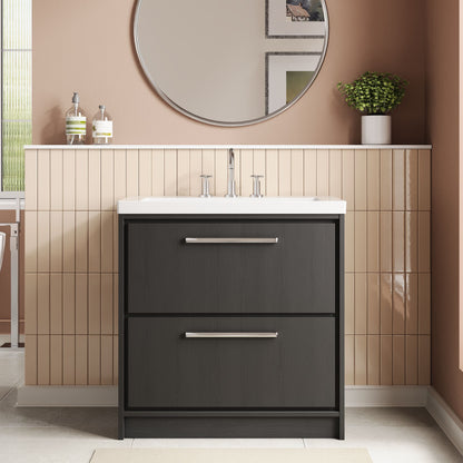 Lille 800mm Floor Standing 2-Drawer Vanity with Basin - 3 Tap Hole