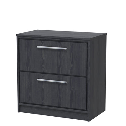 Hudson Reed Lille 800mm Graphite Grey Woodgrain Floor Standing 2-Drawer Vanity Unit With Worktop