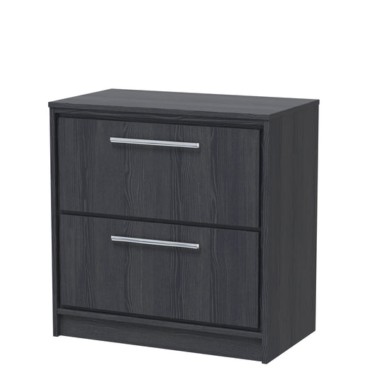 Hudson Reed Lille 800mm Graphite Grey Woodgrain Floor Standing 2-Drawer Vanity Unit With Worktop