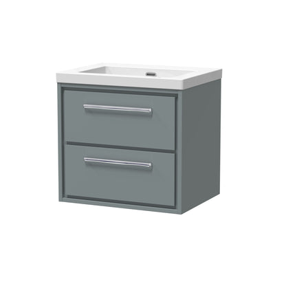 Lille 600mm Wall Hung 2-Drawer Vanity with Basin - 0 Tap Hole