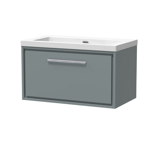 Lille 800mm Wall Hung Single Drawer Vanity with Basin - 0 Tap Hole