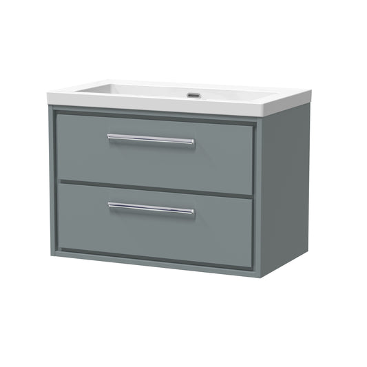 Lille 800mm Wall Hung 2-Drawer Vanity with Basin - 0 Tap Hole