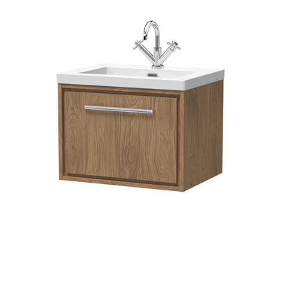 Lille 600mm Wall Hung Single Drawer Vanity with Basin - 1 Tap Hole