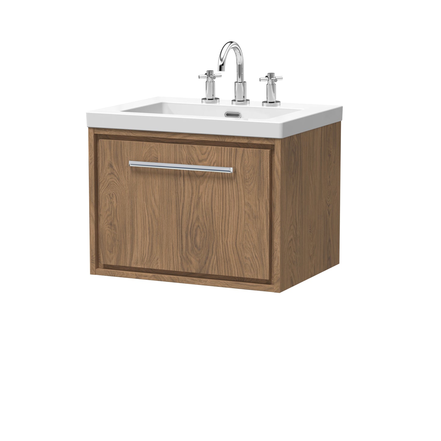 Lille 600mm Wall Hung Single Drawer Vanity with Basin - 3 Tap Hole