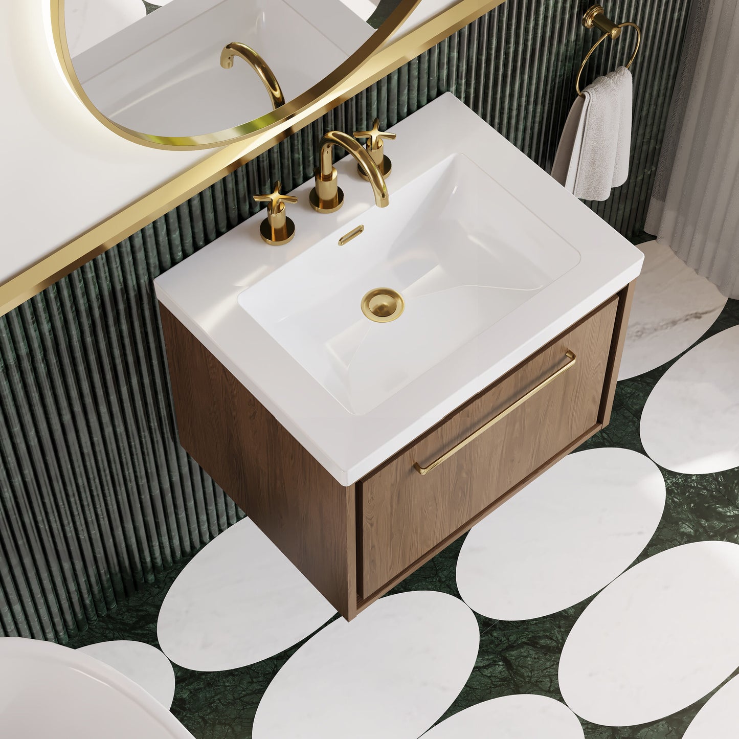 Lille 600mm Wall Hung Single Drawer Vanity with Basin - 3 Tap Hole