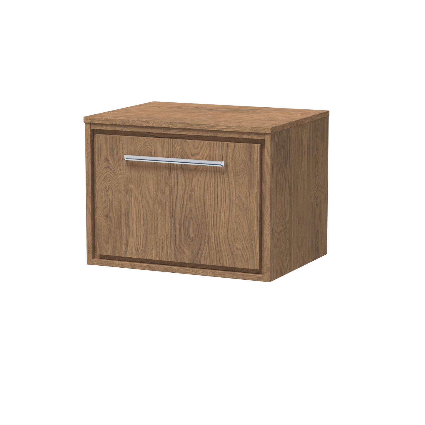 Hudson Reed Lille 600mm Wall Hung Single Drawer Vanity Unit with Worktop, Soft Close Drawers and Handle