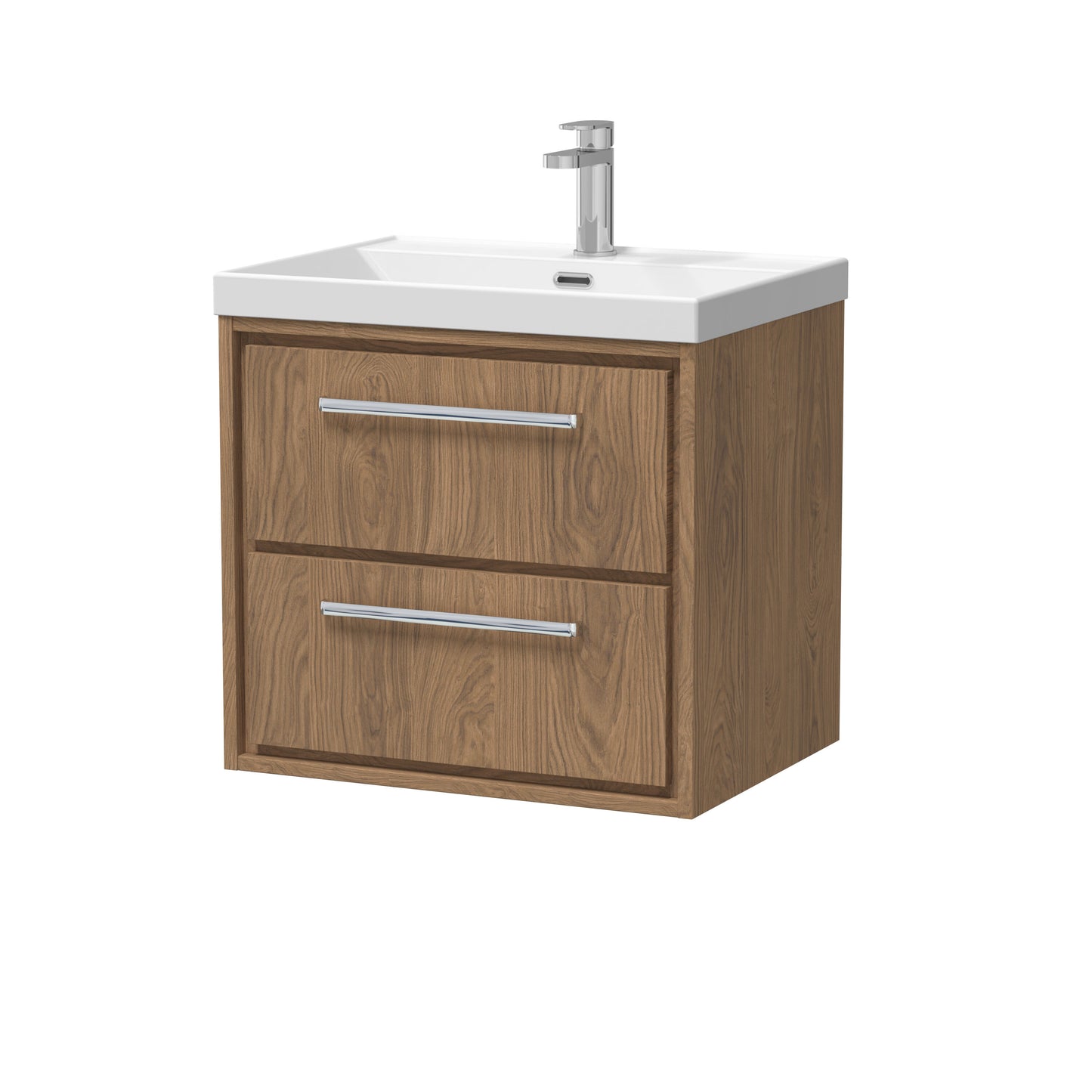 Lille 600mm Wall Hung 2-Drawer Vanity with Basin - 1 Tap Hole