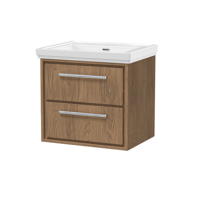 Lille 600mm Wall Hung 2-Drawer Vanity with Basin - 0 Tap Hole