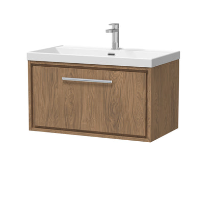Lille 800mm Wall Hung Single Drawer Vanity with Basin - 1 Tap Hole