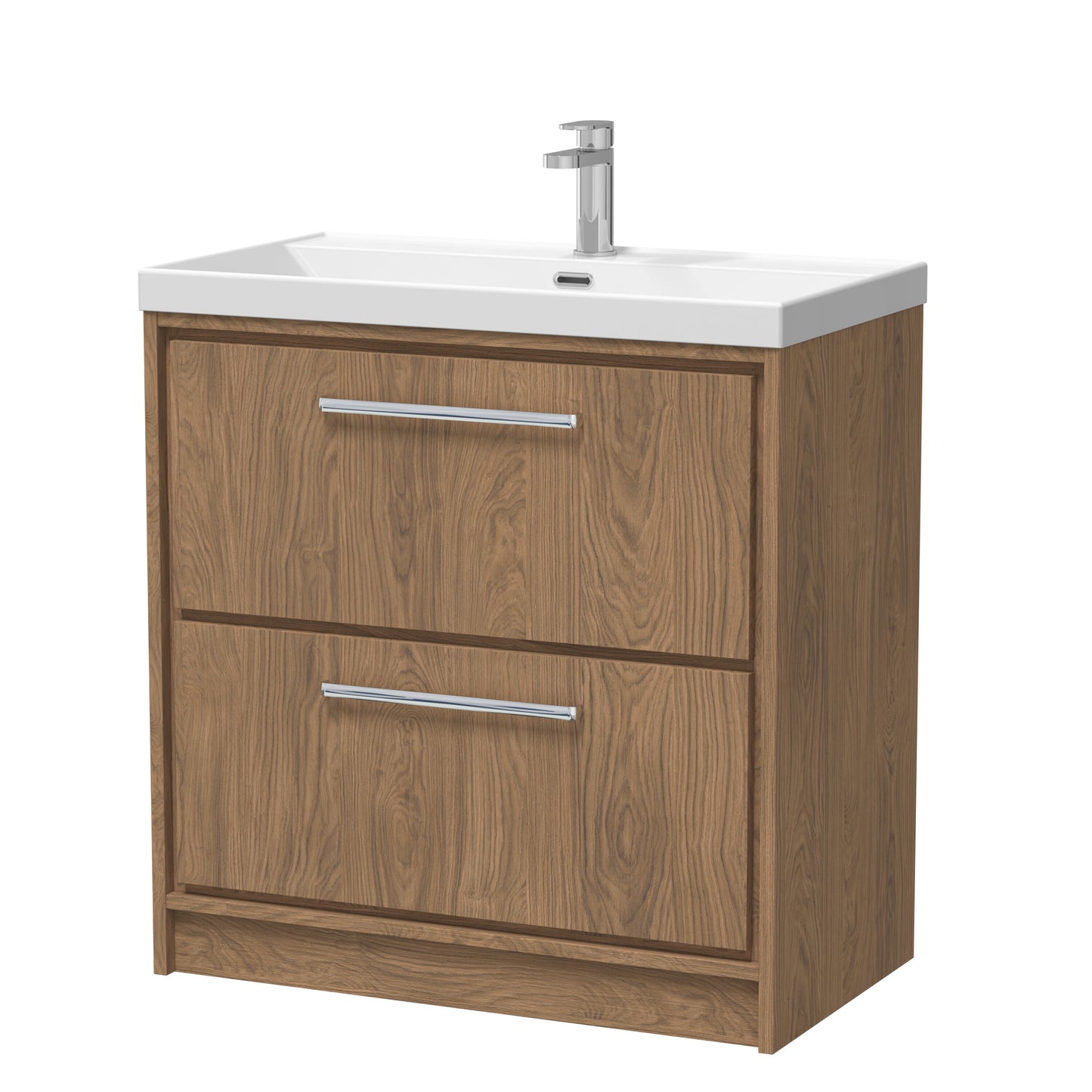 Lille 800mm Floor Standing 2-Drawer Vanity with Basin - 1 Tap Hole
