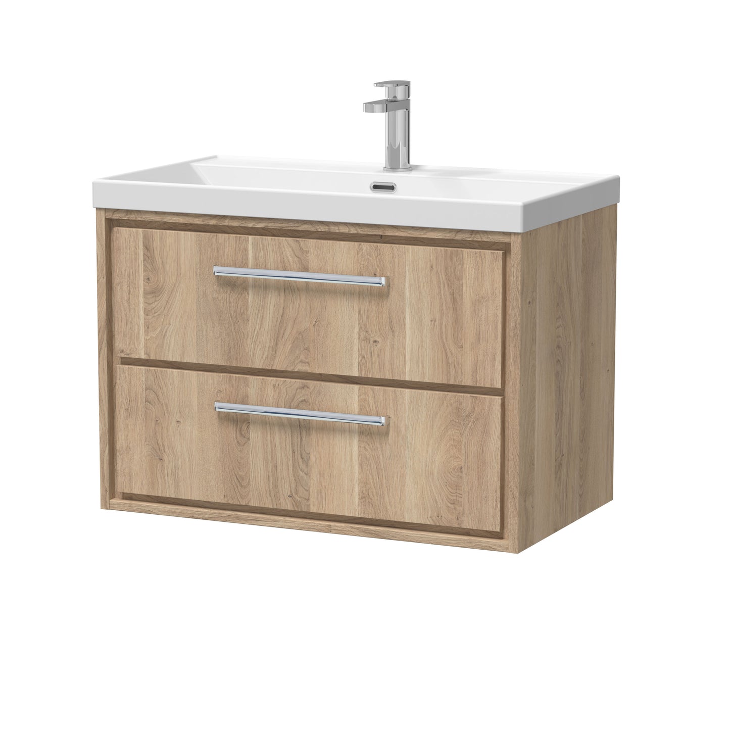 Lille 800mm Wall Hung 2-Drawer Vanity with Basin - 1 Tap Hole
