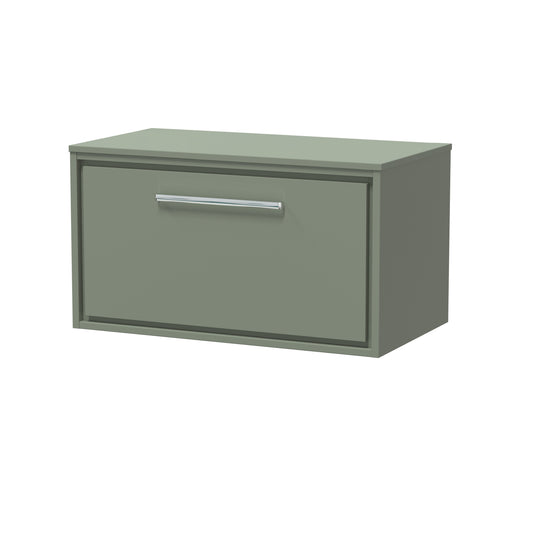 Lille 800mm Wall Hung Single Drawer Vanity with Worktop