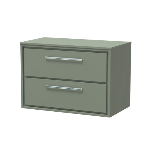 Lille 800mm Wall Hung 2-Drawer Vanity with Worktop