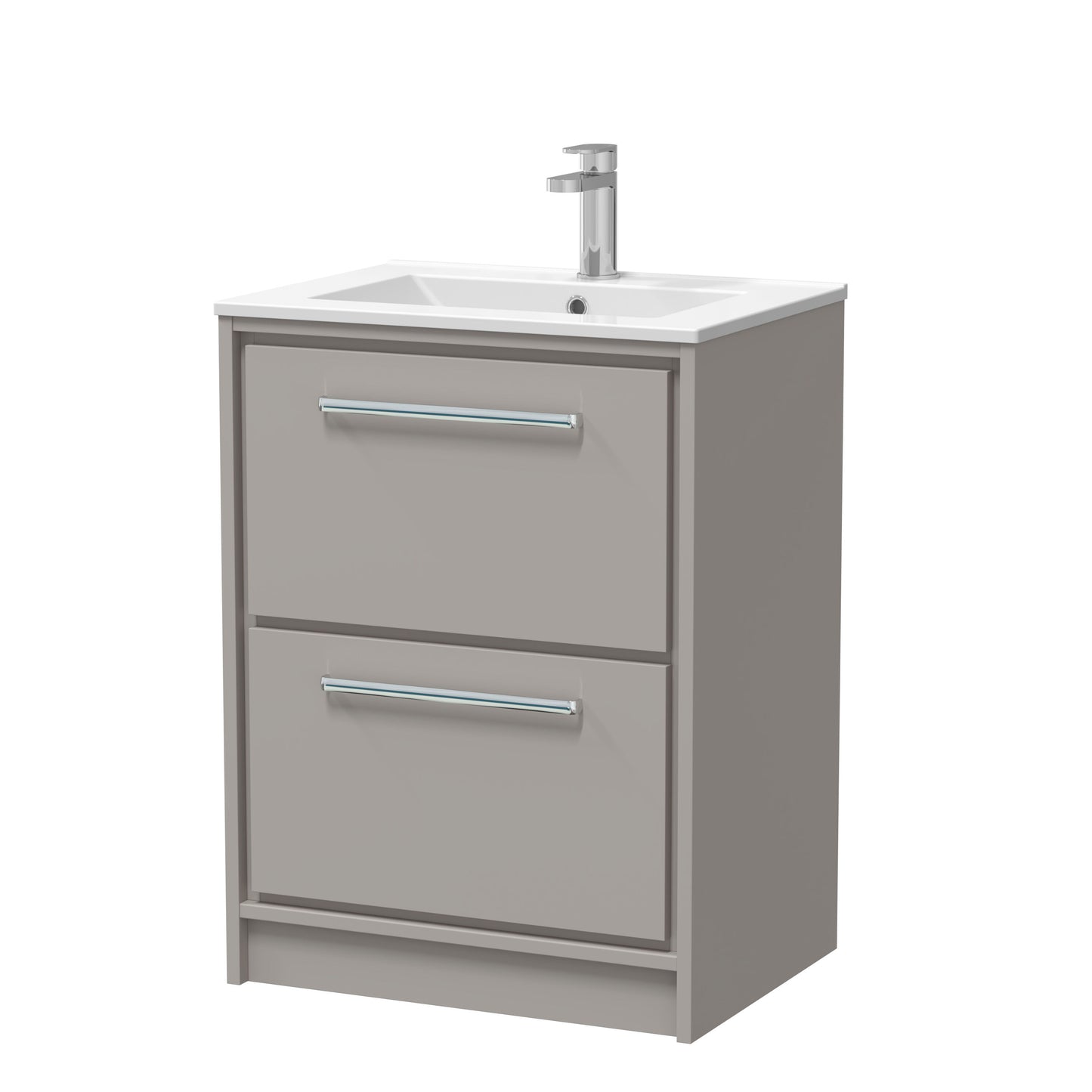 Lille 600mm Floor Standing 2-Drawer Vanity with Basin - 1 Tap Hole