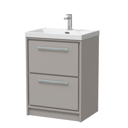 Lille 600mm Floor Standing 2-Drawer Vanity with Basin - 1 Tap Hole
