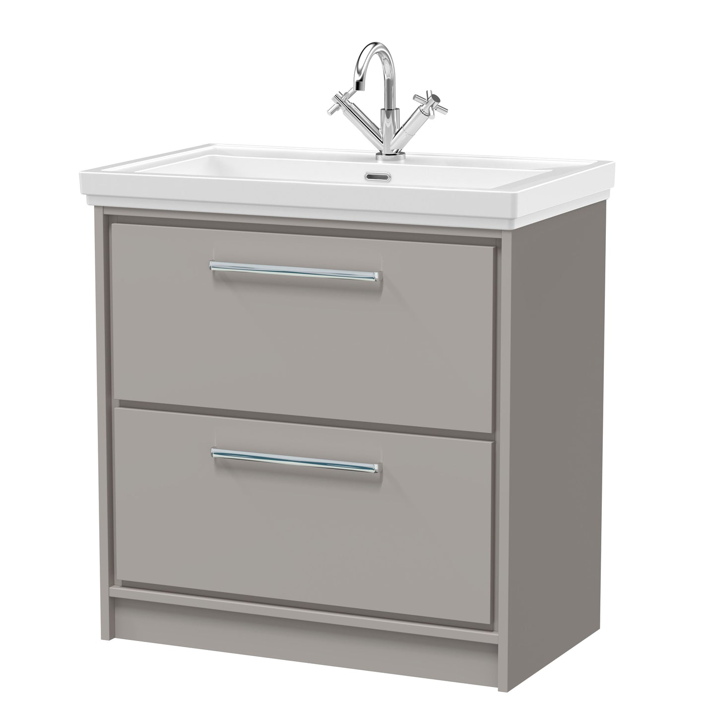 Lille 800mm Floor Standing 2-Drawer Vanity with Basin - 1 Tap Hole