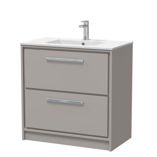 Lille 800mm Floor Standing 2-Drawer Vanity with Basin - 1 Tap Hole