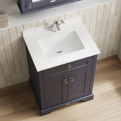 Hudson Reed Old London 600mm Floor Standing 2 Door Vanity Basin Unit With Marble Top Basin