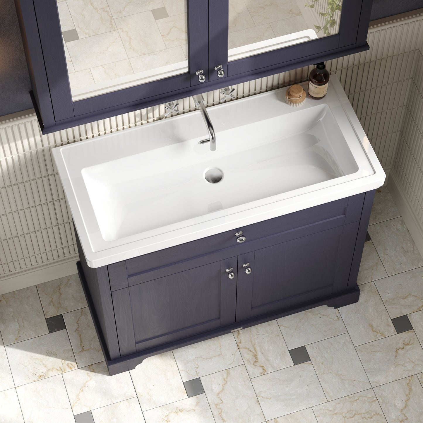 Old London 1000mm 2-Door Unit & Classic Fireclay Basin 0TH