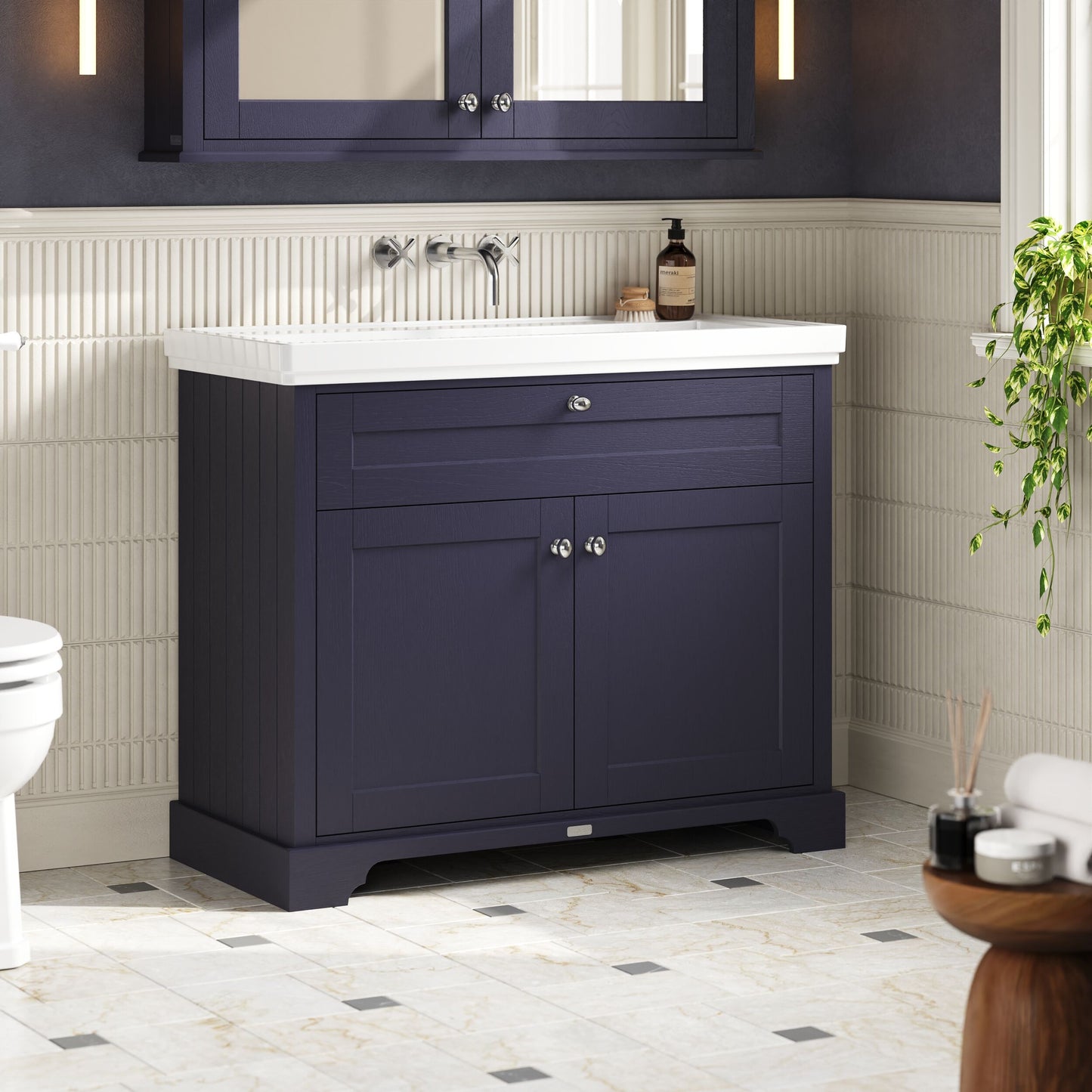 Old London 1000mm 2-Door Unit & Classic Fireclay Basin 0TH