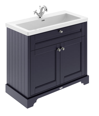 Old London 1000mm 2-Door Unit & Contemporary Fireclay Basin 1TH