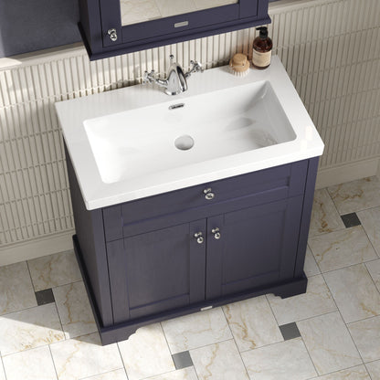Old London 800mm 2-Door Unit & Contemporary Fireclay Basin 3TH