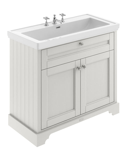Old London 1000mm 2-Door Unit & Classic Fireclay Basin 3TH