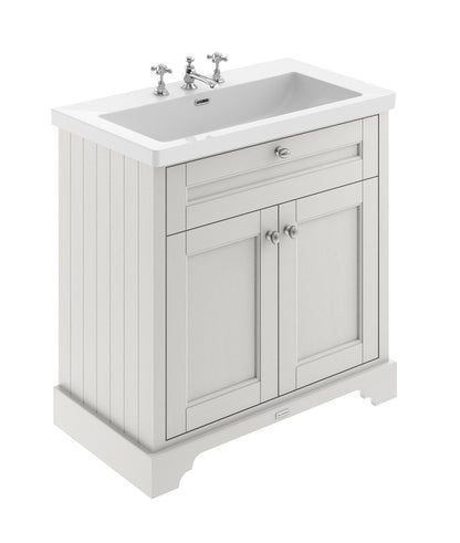 Old London 800mm 2-Door Unit & Contemporary Fireclay Basin 3TH