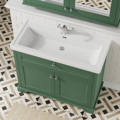 Old London 1000mm 2-Door Unit & Classic Fireclay Basin 1TH