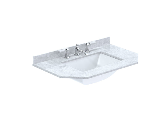 750mm Single Bowl Angled Marble Top - 3 Tap Hole