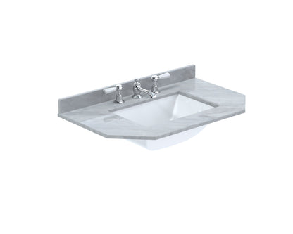 750mm Single Bowl Angled Marble Top - 3 Tap Hole