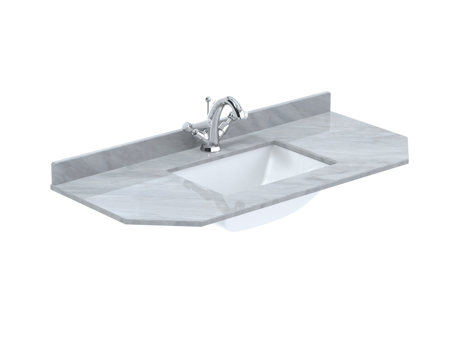 1000mm Single Bowl Angled Marble Top - 1 Tap Hole
