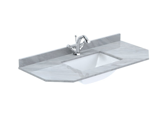 1000mm Single Bowl Angled Marble Top - 1 Tap Hole