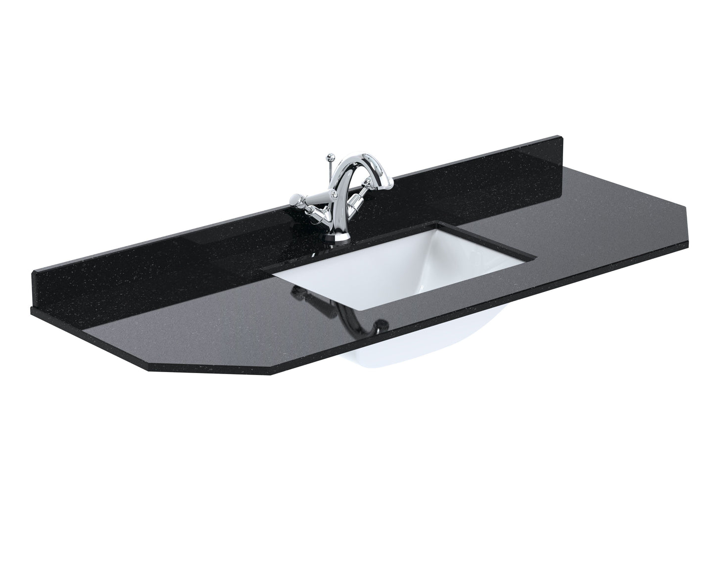 1200mm Single Bowl Angled Marble Top - 1 Tap Hole