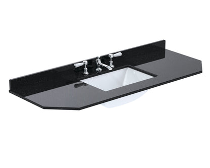 1200mm Single Bowl Angled Marble Top - 3 Tap Hole