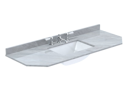 1200mm Single Bowl Angled Marble Top - 3 Tap Hole